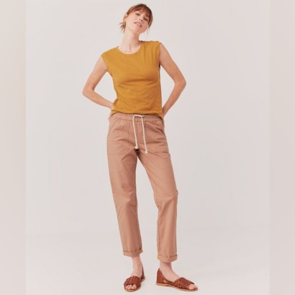 Pact twill rollup pants